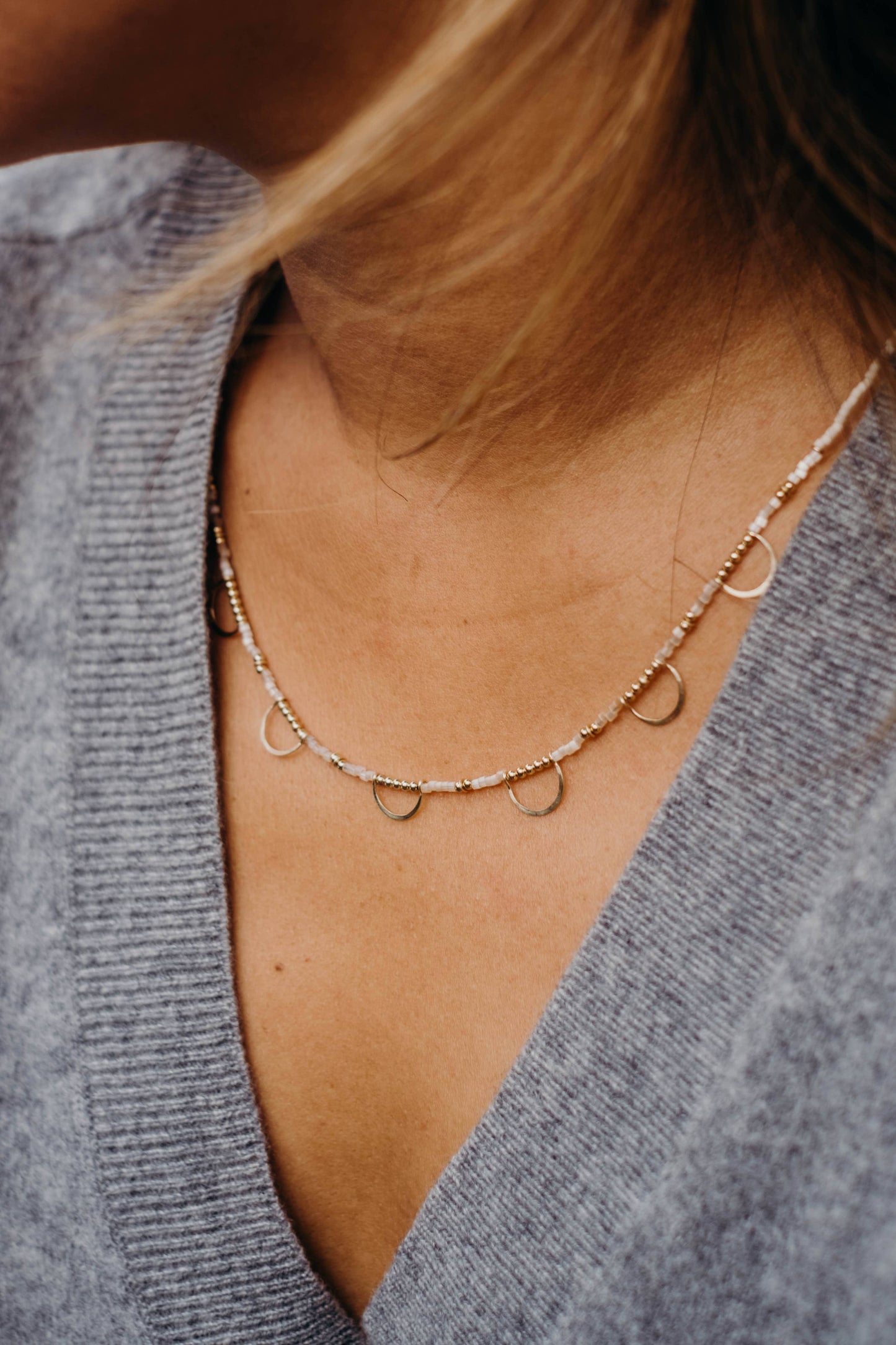 Dalsun Necklace: Ivory/Ivory