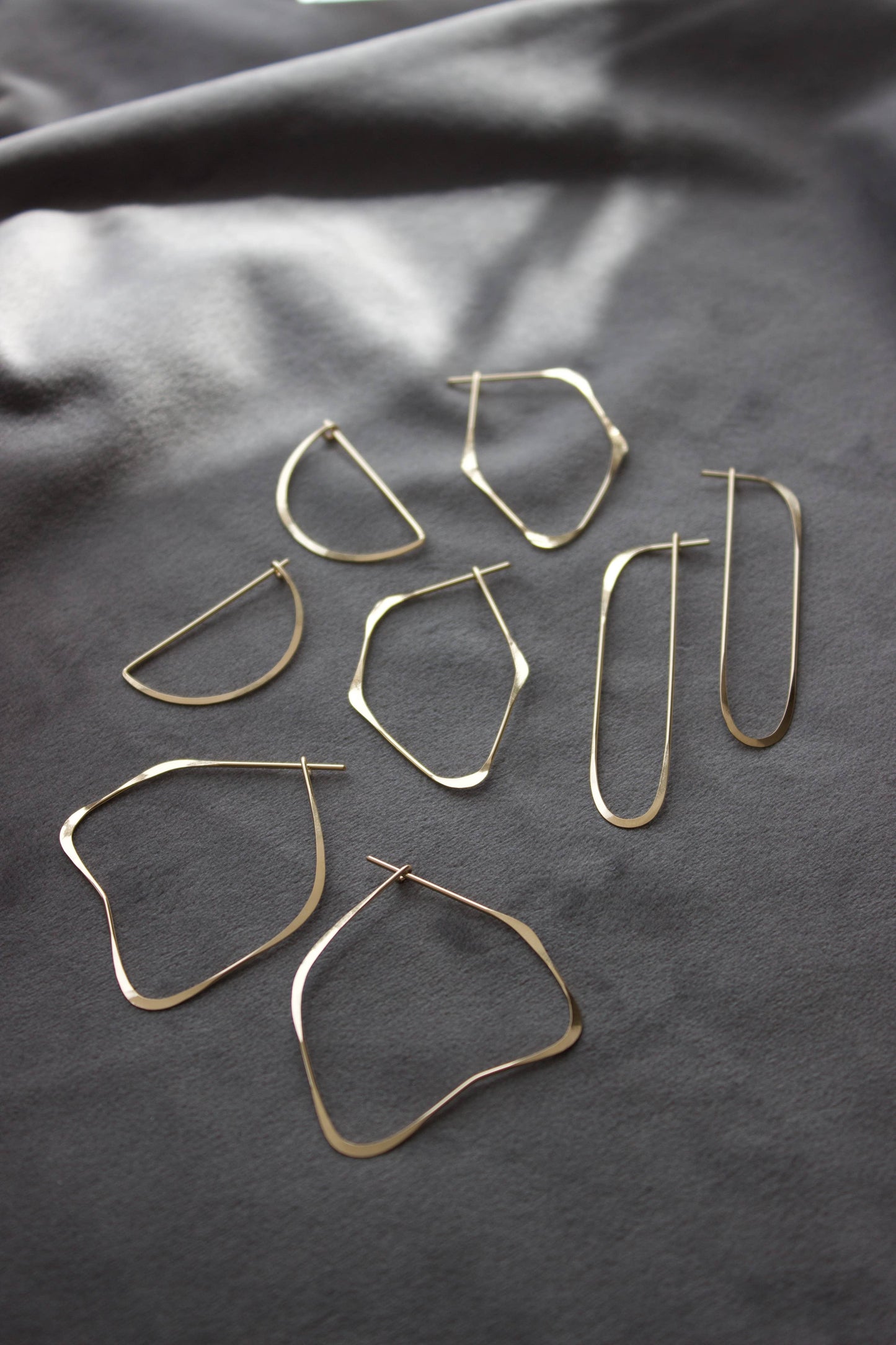 L.Greenwalt Jewelry - Long Oval Earrings: Sterling Silver
