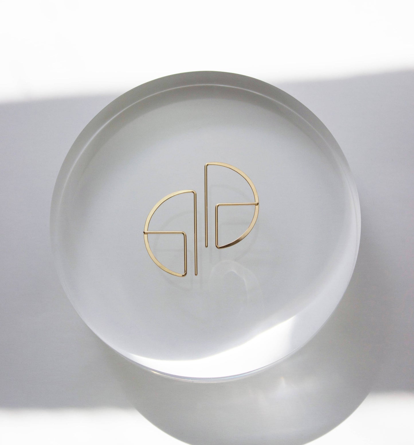 L.Greenwalt Jewelry - Sm. Round Profile Earrings: 925 Sterling Silver
