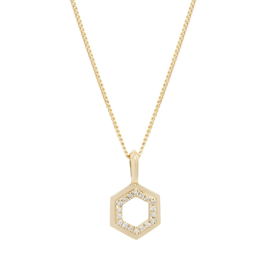 Hexagon Pane Necklace