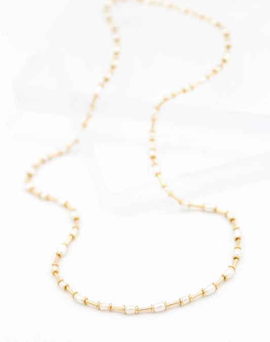 Gold Stitch Necklace