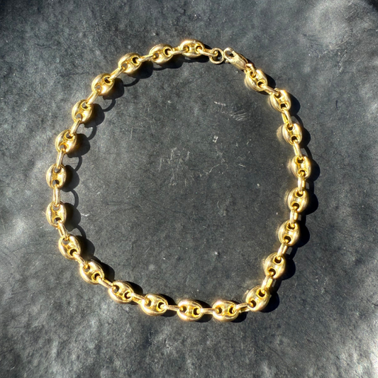 Puffed Mariner Bracelet Gold