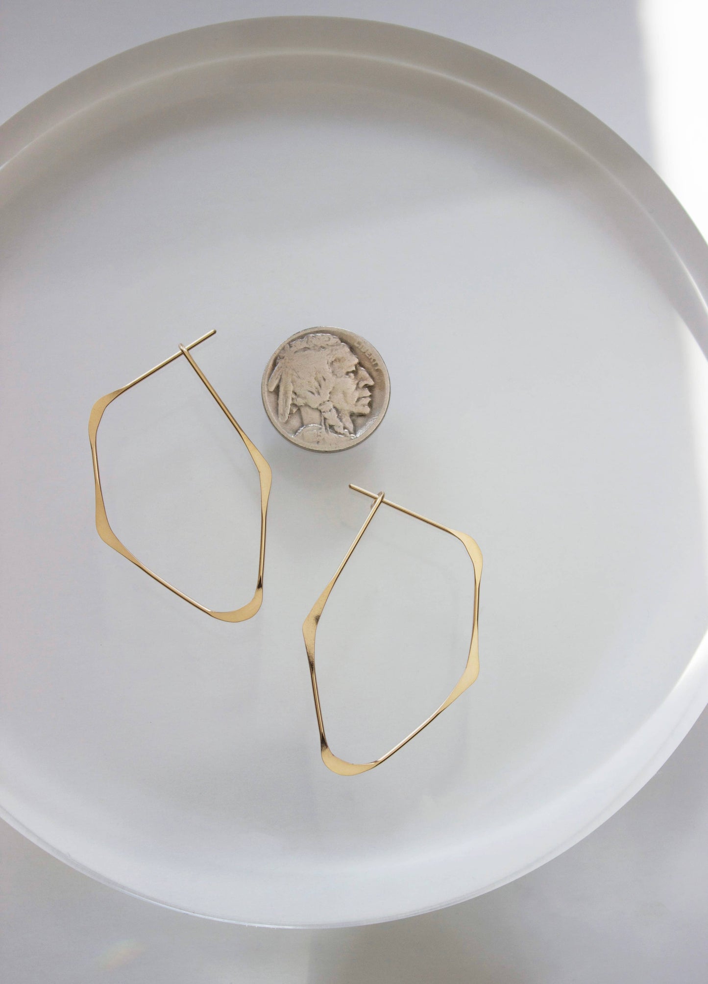 L.Greenwalt Jewelry - Facet Earrings: Sterling Silver