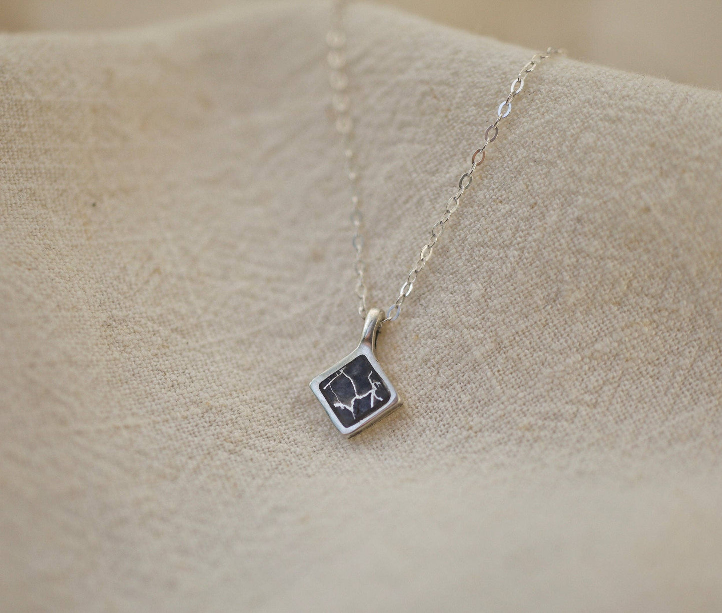 Mountainside Jewelry - Mesa Necklace: Brass + Gold Filled / Turquoise