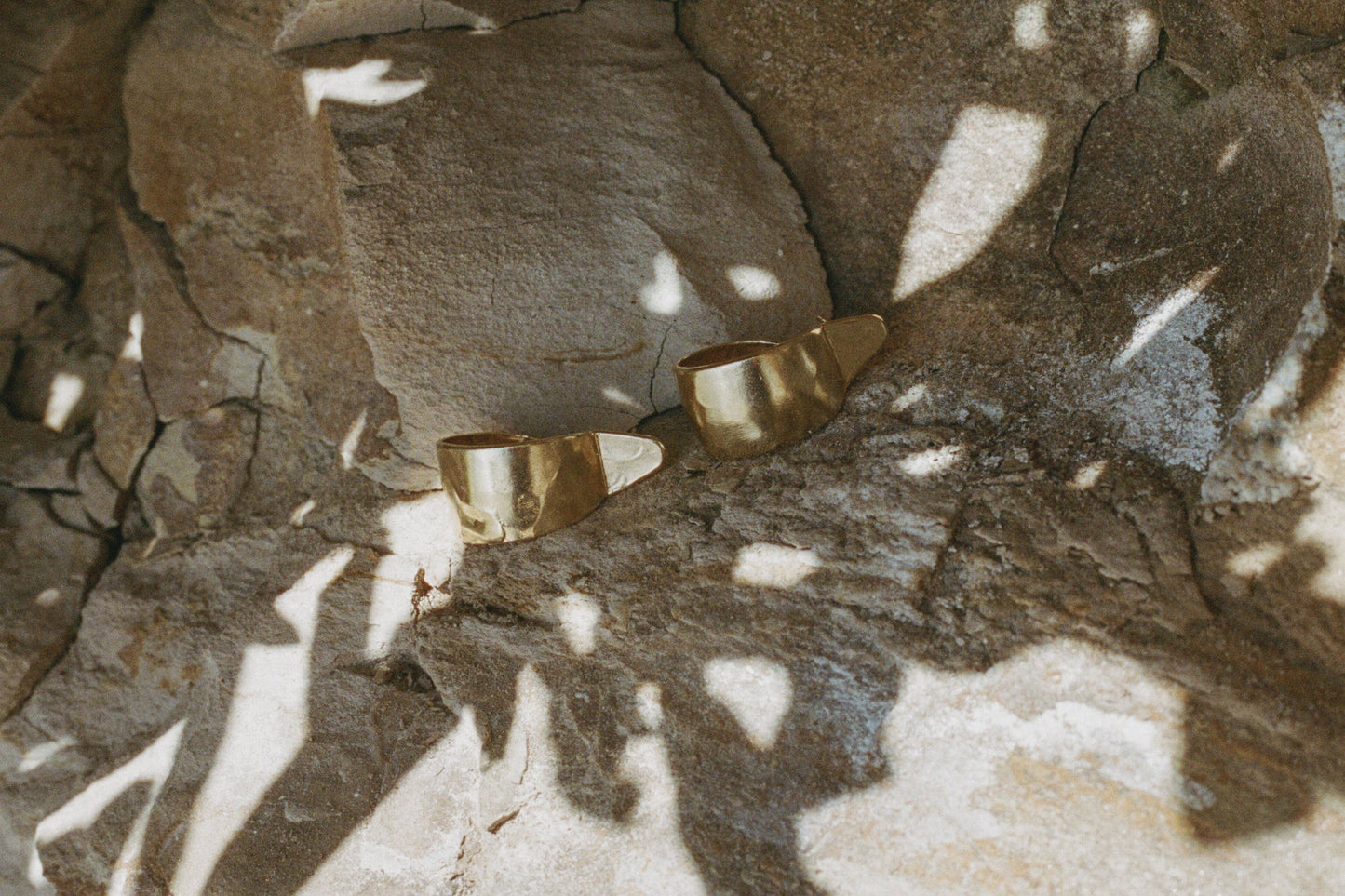 Mountainside Jewelry - Shield Earrings: Gold Vermeil