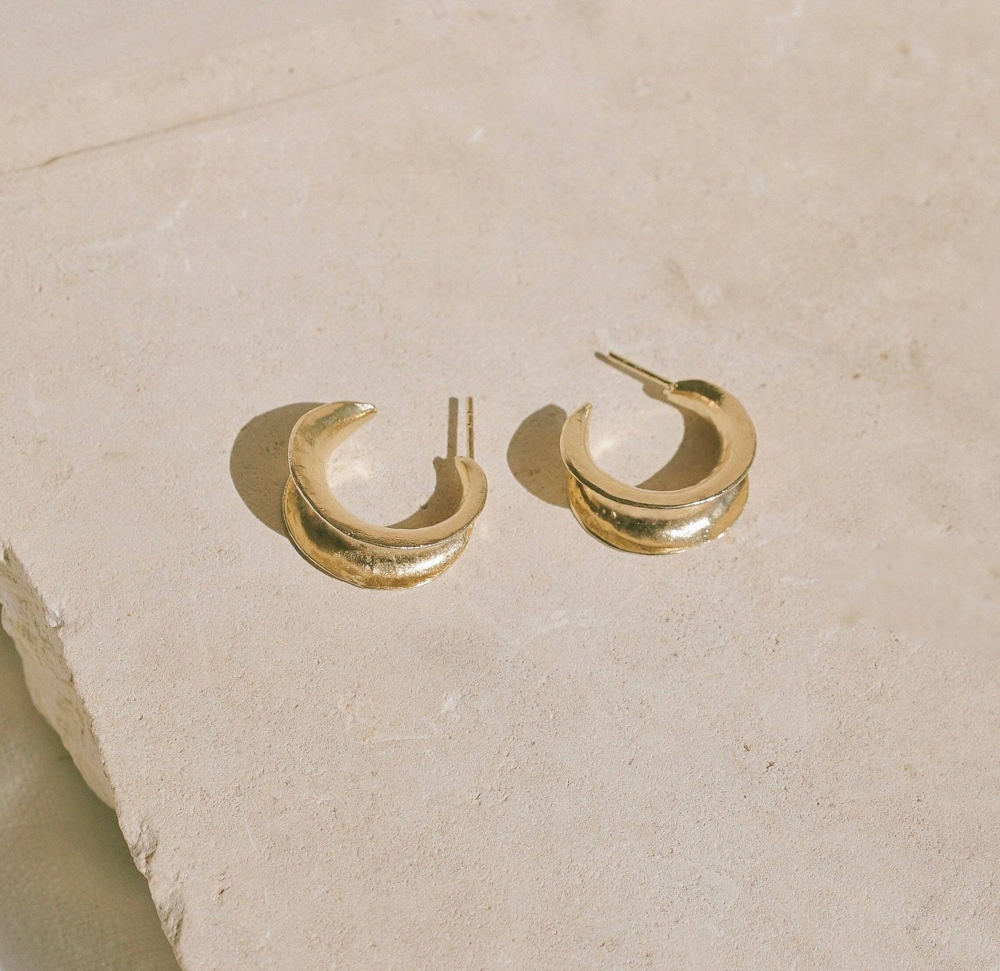 Mountainside Jewelry - Canyon Hoops: Gold Vermeil