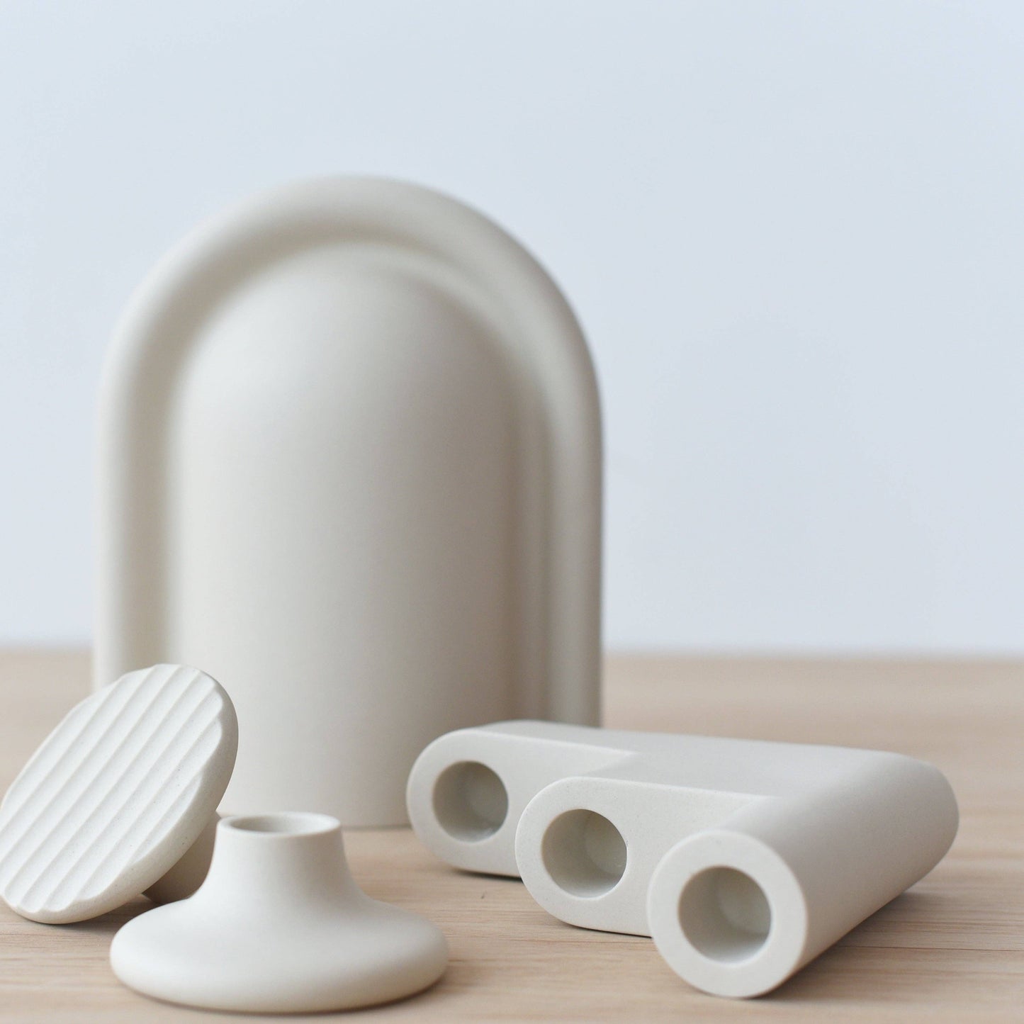 Step Candelabra: White