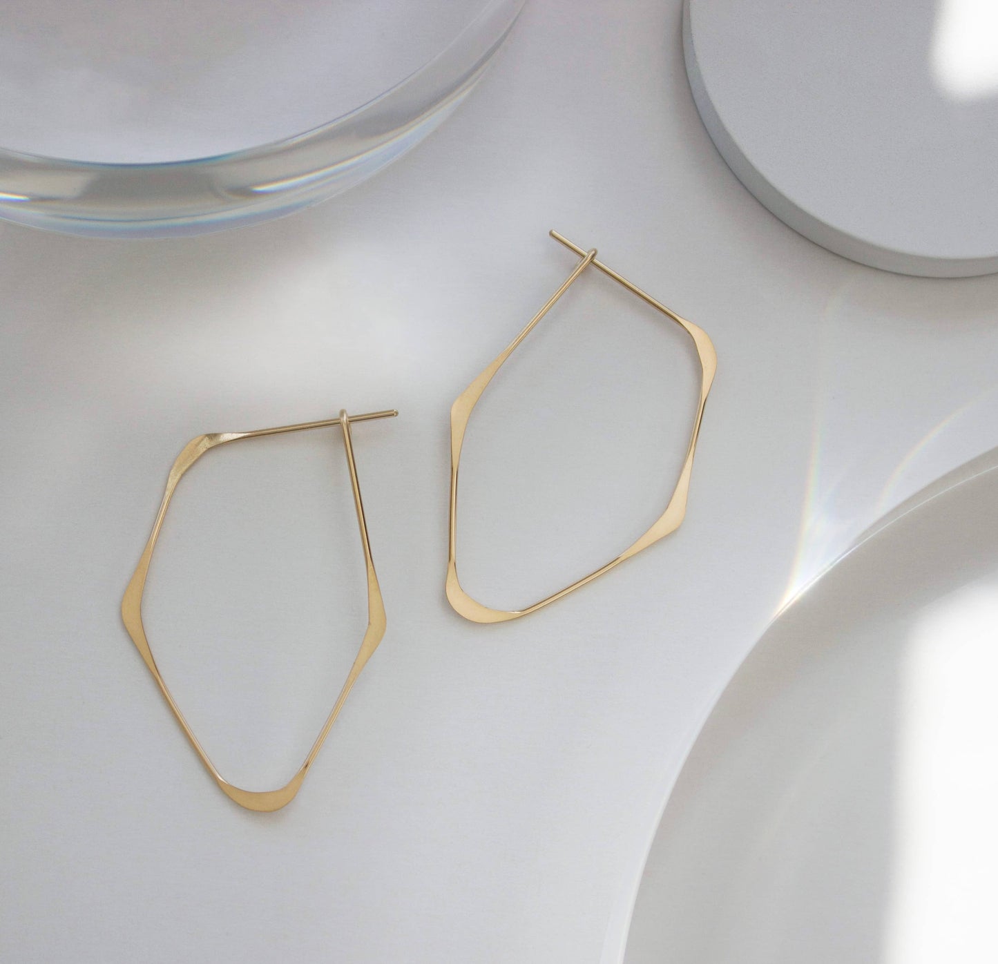 L.Greenwalt Jewelry - Facet Earrings: Sterling Silver
