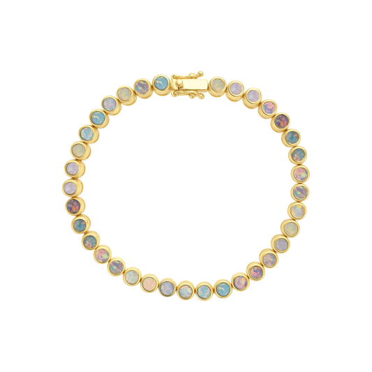 La Kaiser - Pastel Opal Ombre Tennis Bracelet: 6''