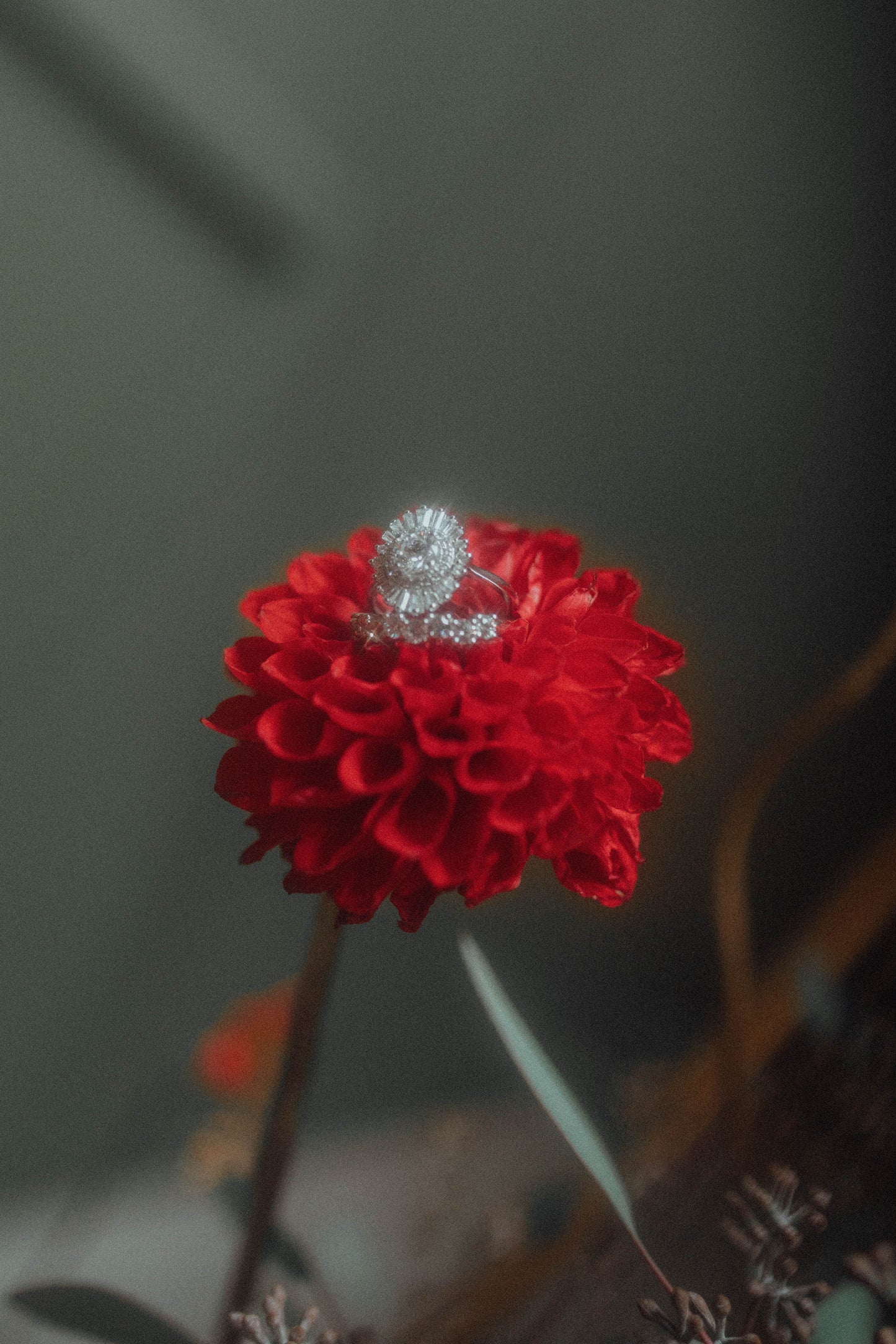 Radiant Art Deco Halo Ring