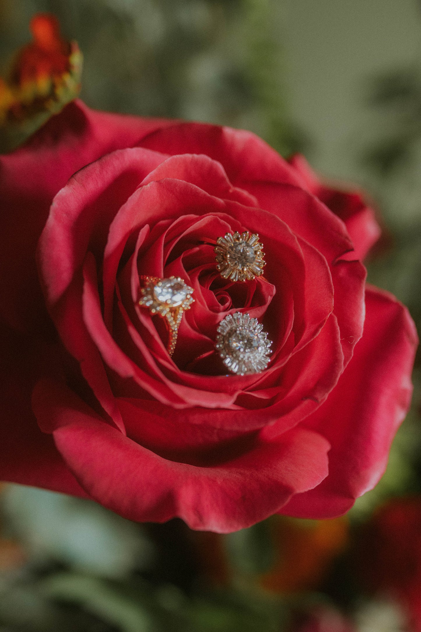 Radiant Art Deco Halo Ring