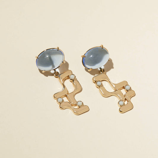 Halsted Earrings - Blue