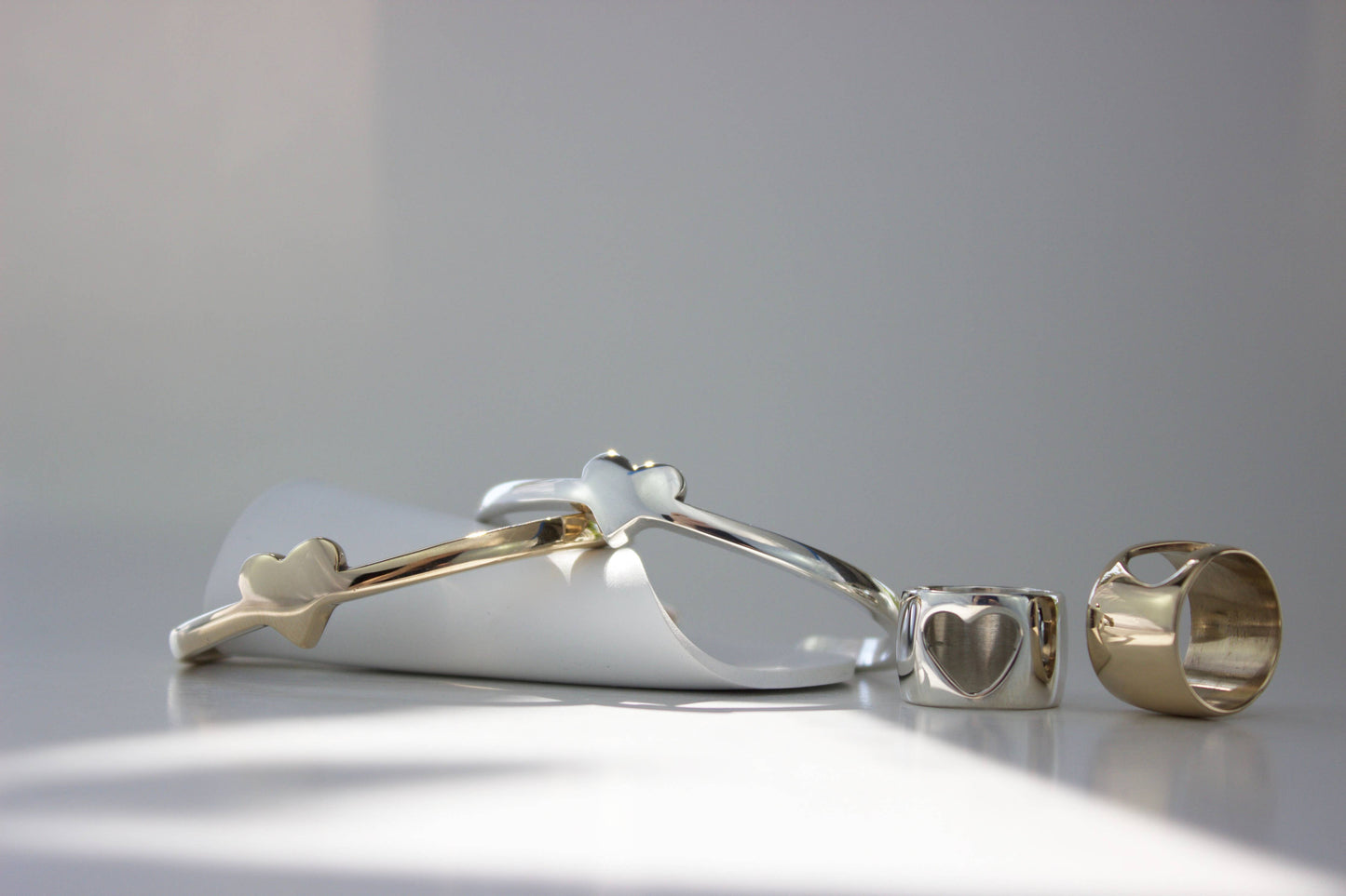 L.Greenwalt Jewelry - Heart Ring: Yellow Bronze / 6