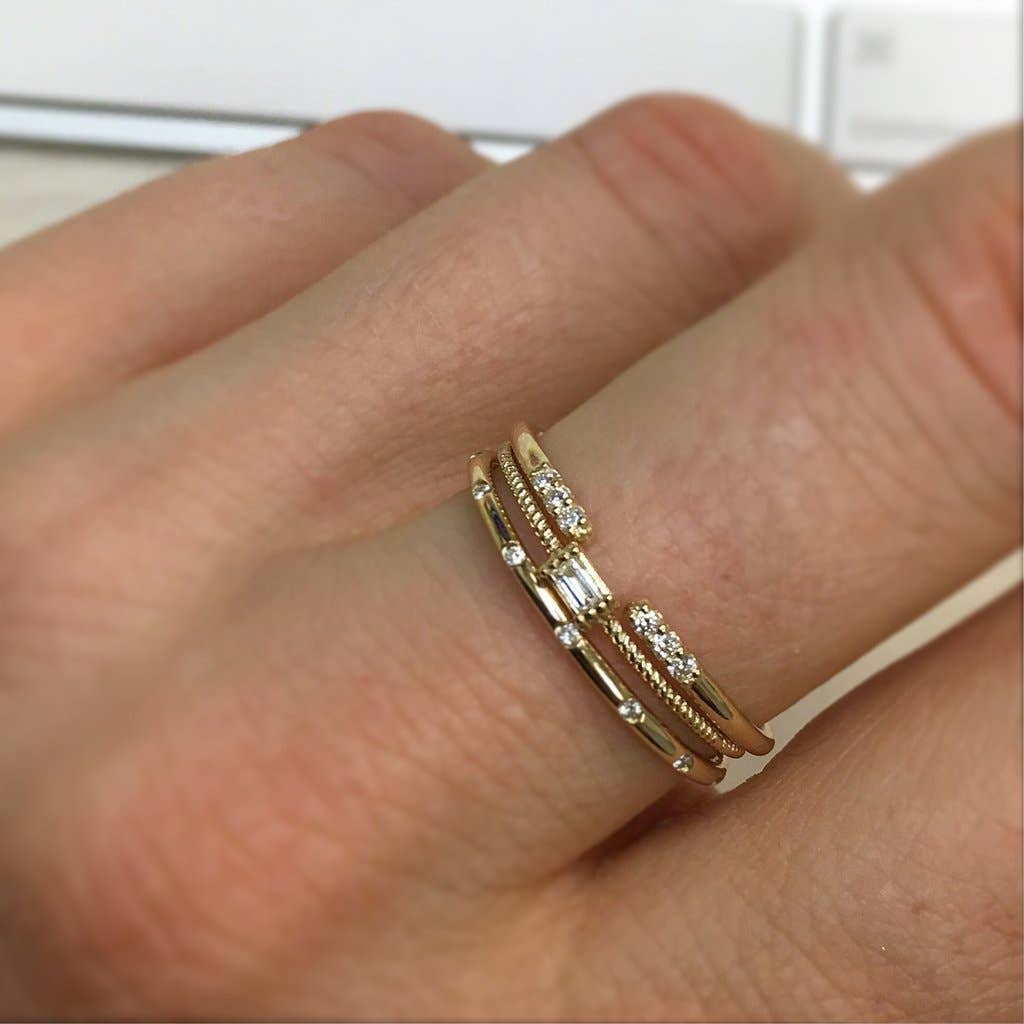 Open Diamond Talon Ring