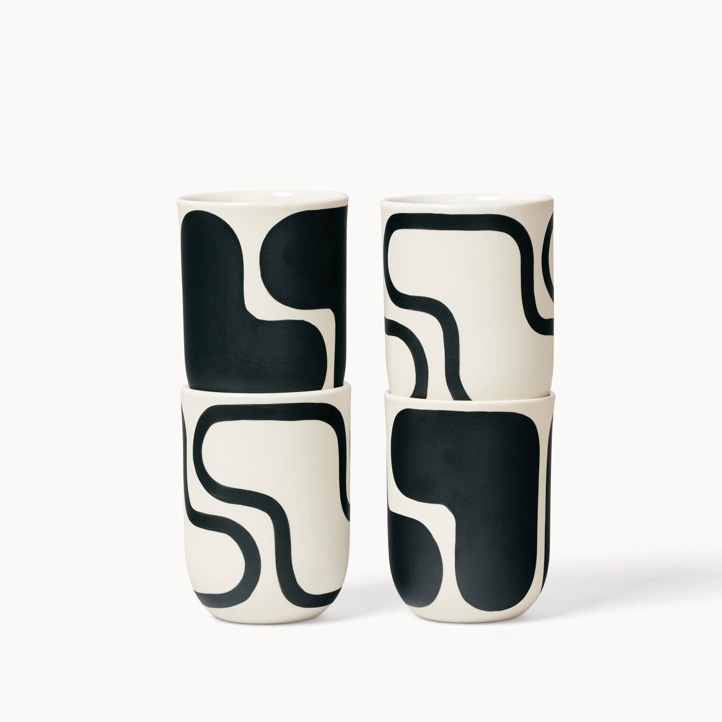 Color Block Coffee Cup - Black