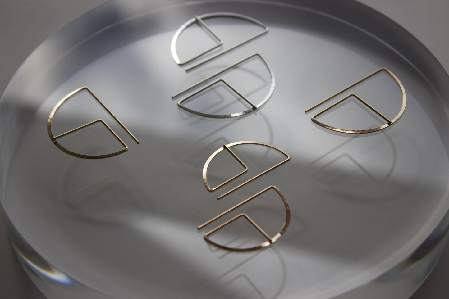L.Greenwalt Jewelry - Large Round Profile Earrings: 14K Gold Fill
