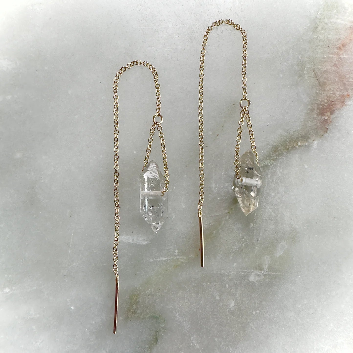 Quartz Crystal Threader Earring - Single