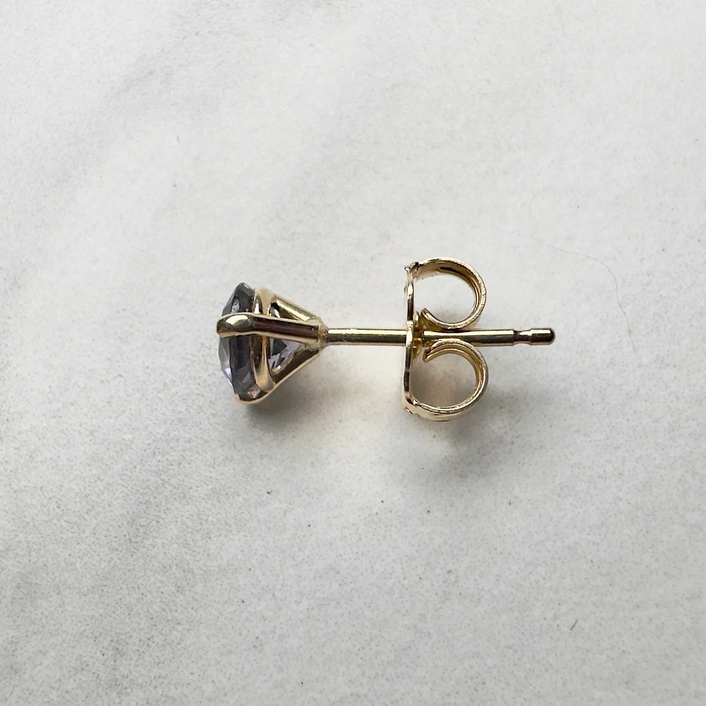 Lilac Spinel Stud Earring - Single
