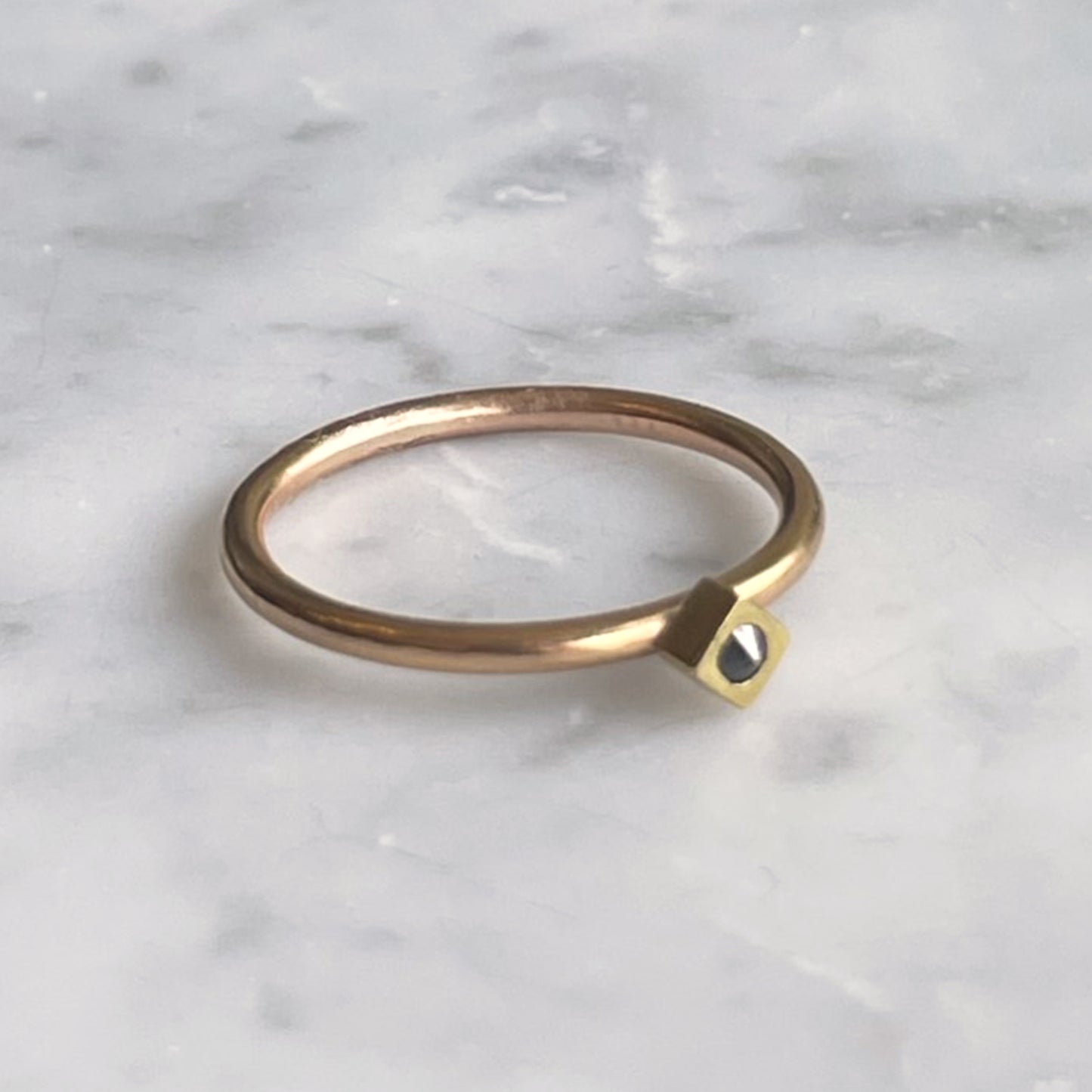 Black Diamond Cube Ring