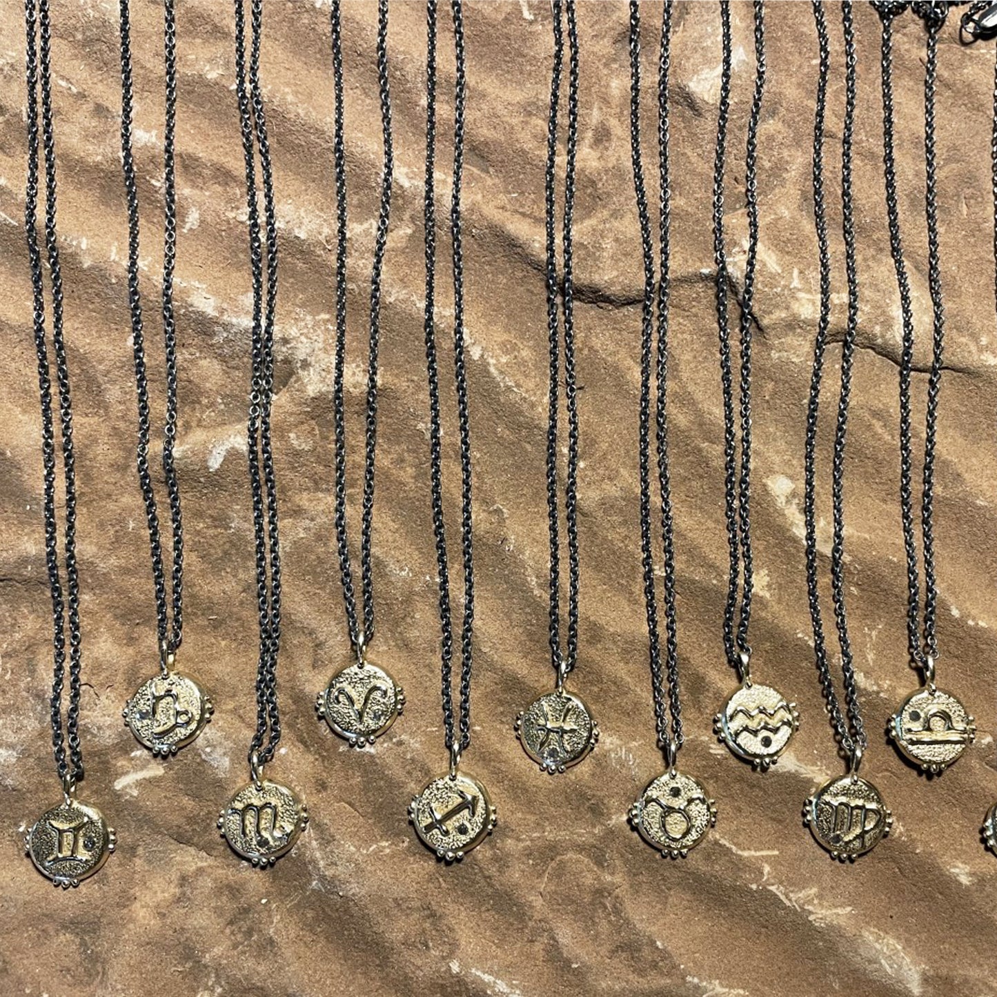 Zodiac Talisman Necklace - Brass