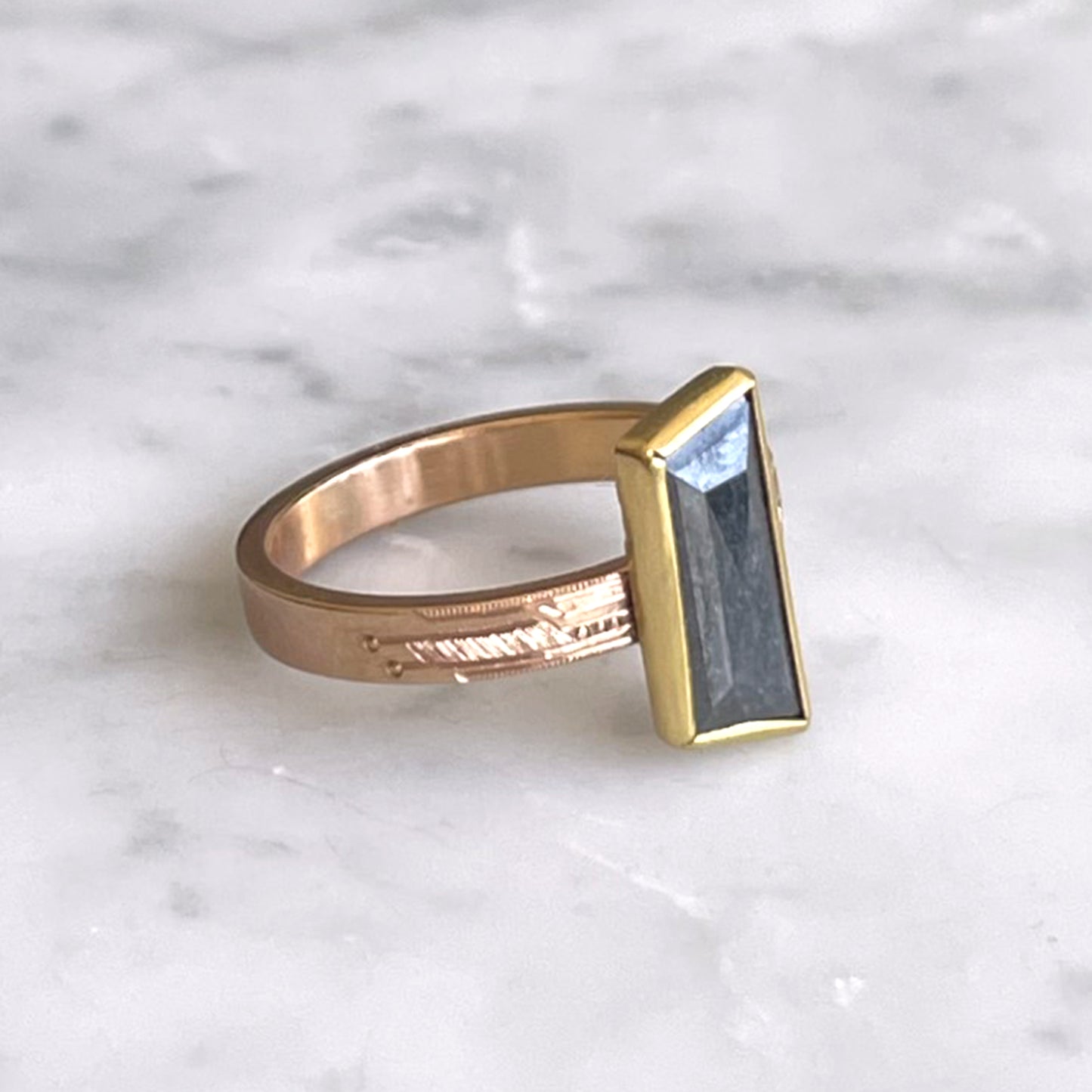 Grey Diamond Diamond Engraved Band