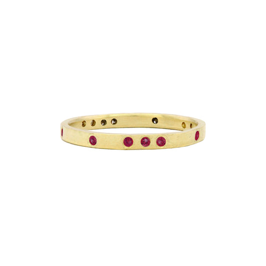 Scattered Ruby Ring