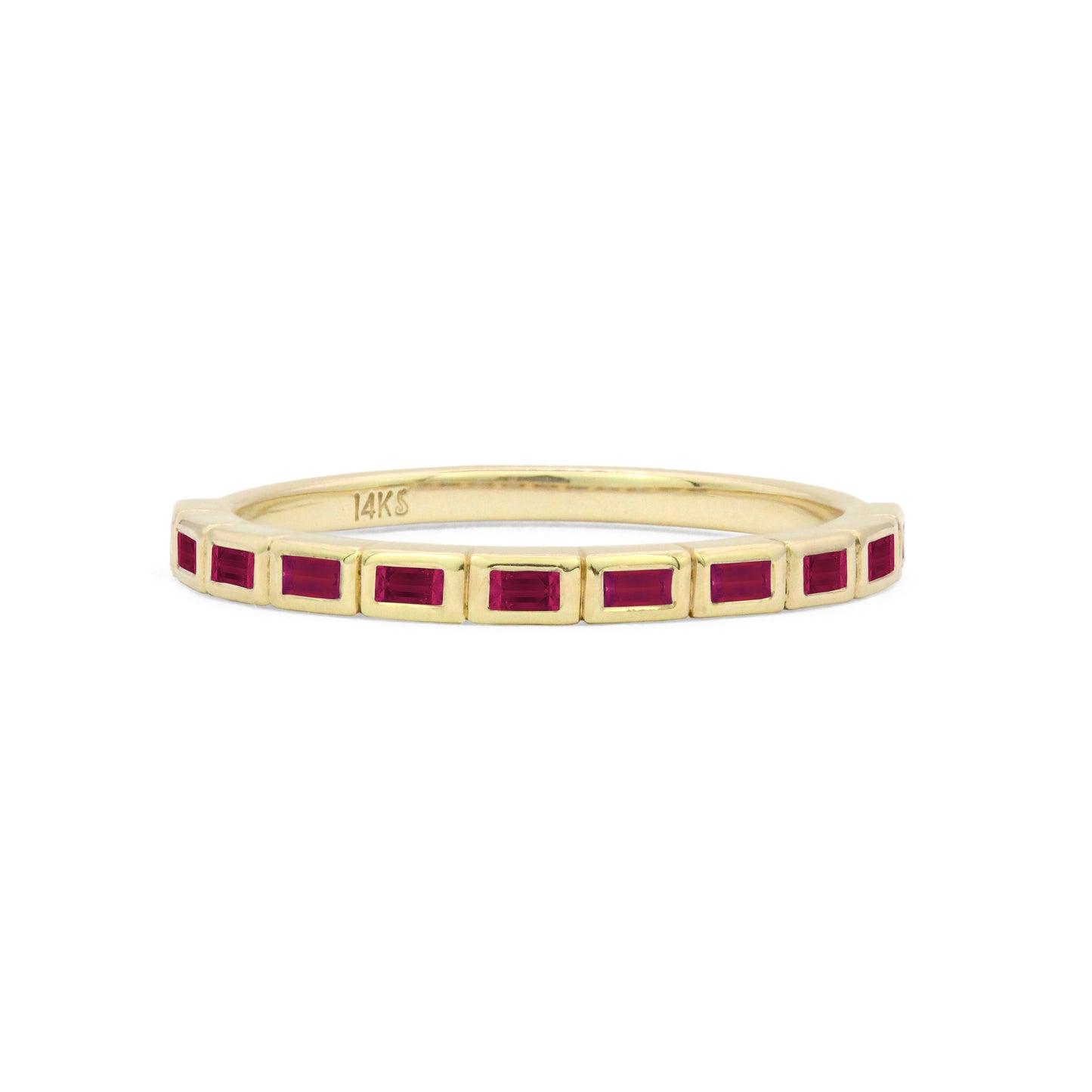 Ruby Baguette Stacking Ring