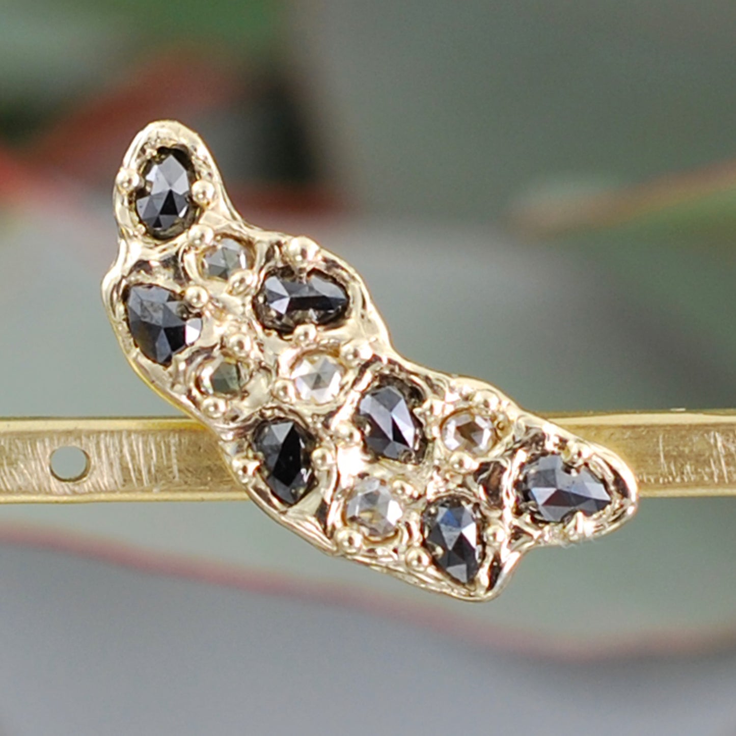 B&W Diamond Ear Climber (Single)