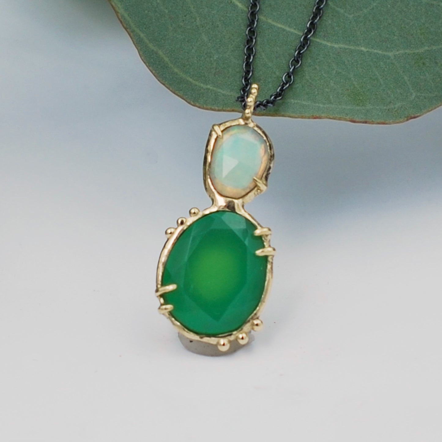 Opal and Chrysoprase Necklace