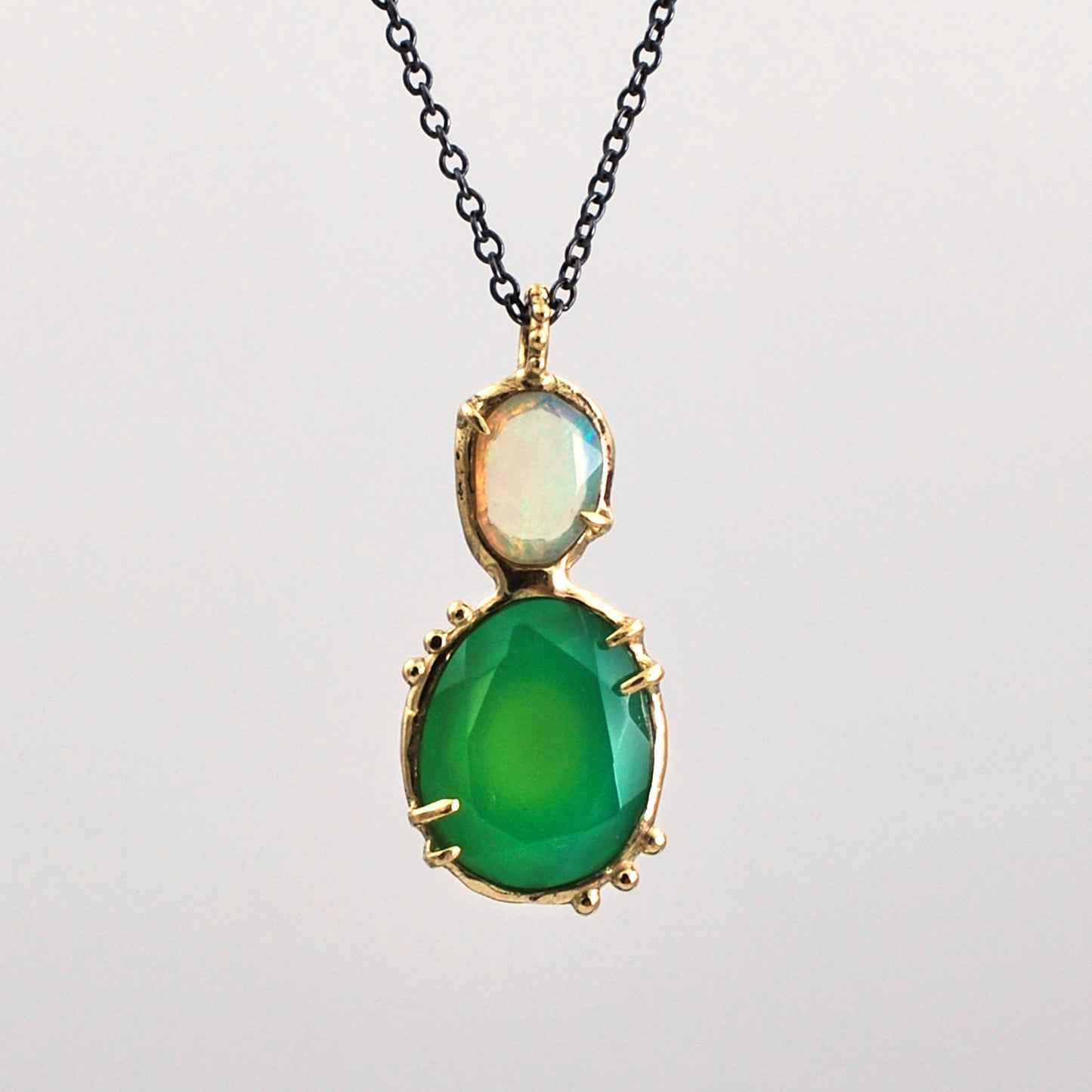 Opal and Chrysoprase Necklace