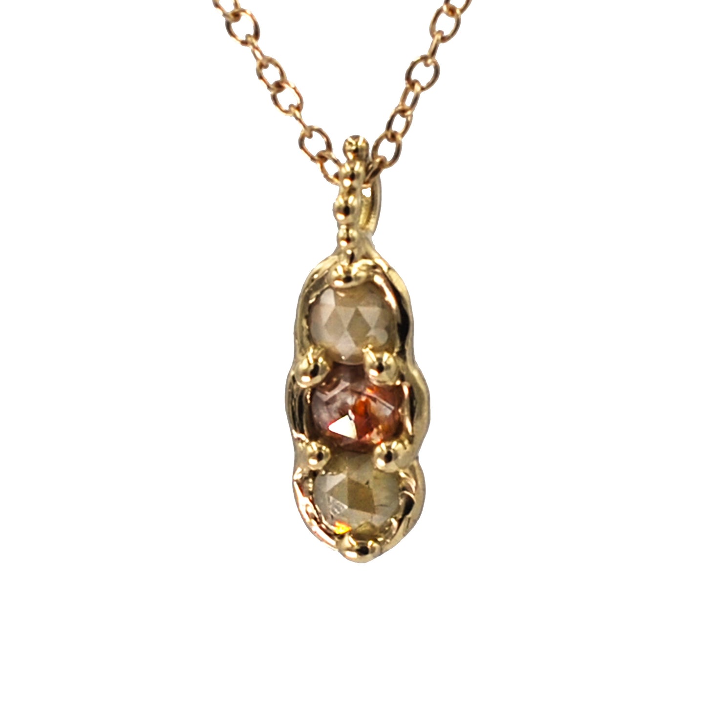 Rose Cut Diamond Trio Pendant