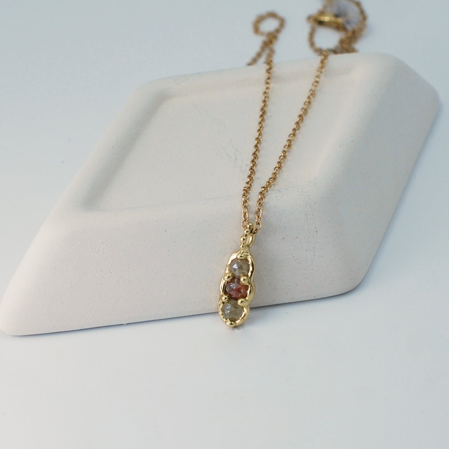 Rose Cut Diamond Trio Pendant