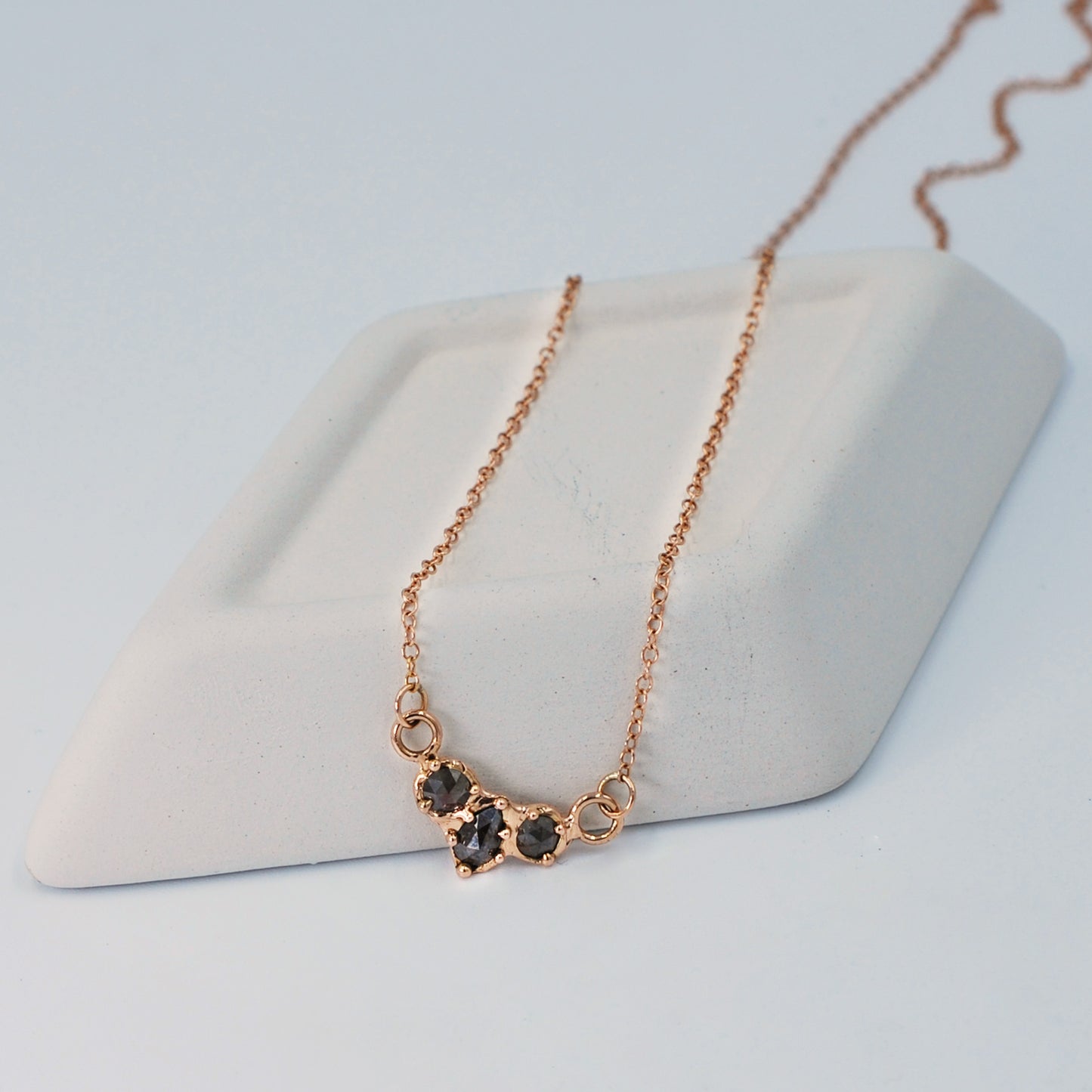 Rustic Diamond Collage Necklace