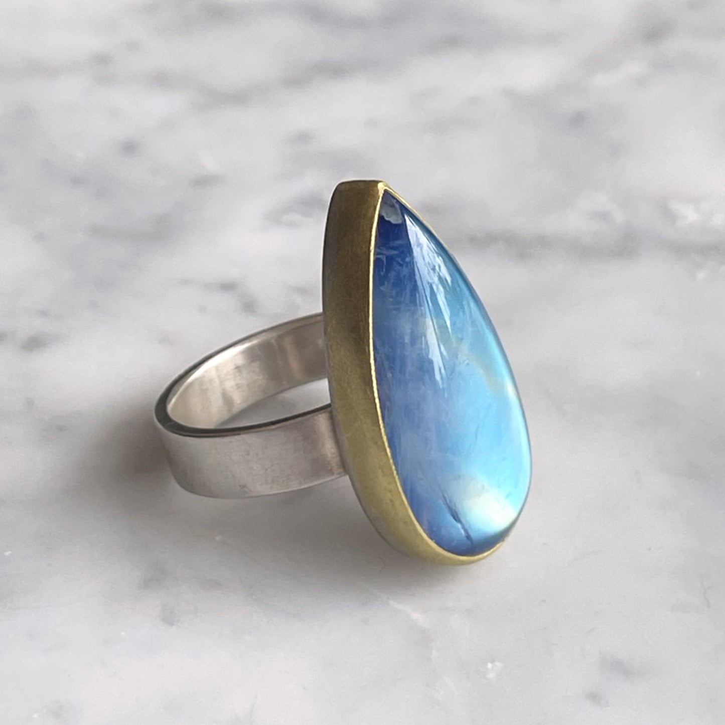 Moonstone Teardrop Ring