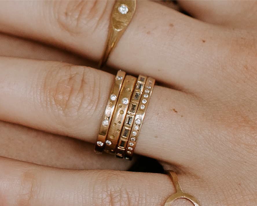 Sapphire Baguette Stacking Ring