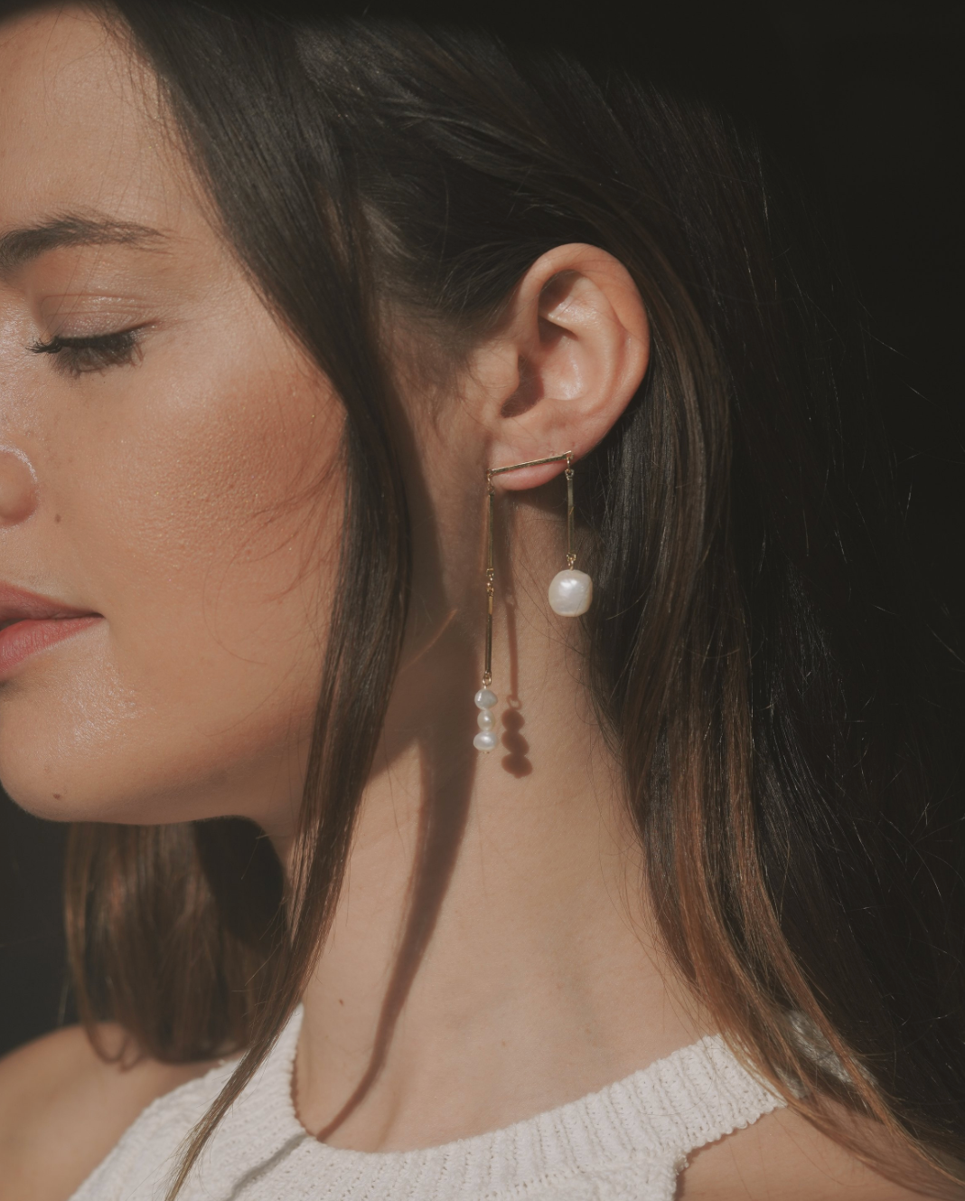 Toni Earrings - Pearl