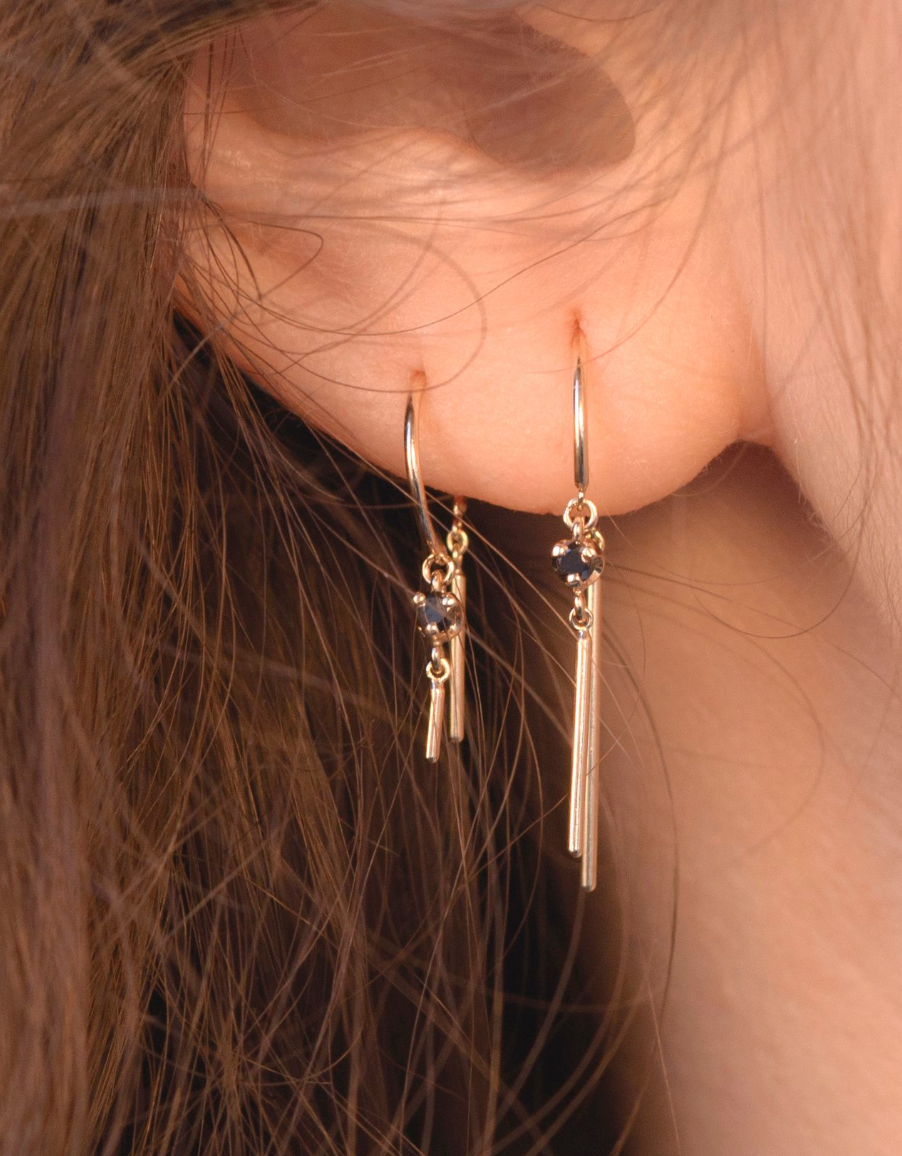 Black Diamond Chime Earring