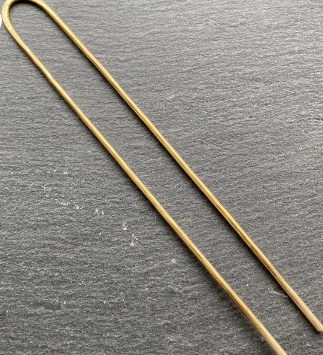 Wishbone Hairpin - Brass