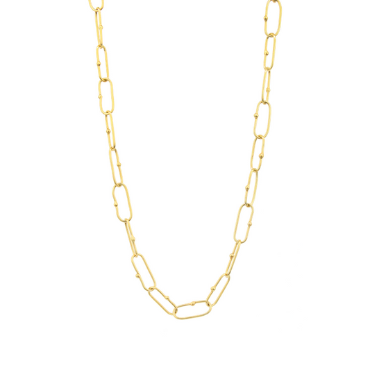 Dotted Chain Necklace - Short - 14k Vermeil