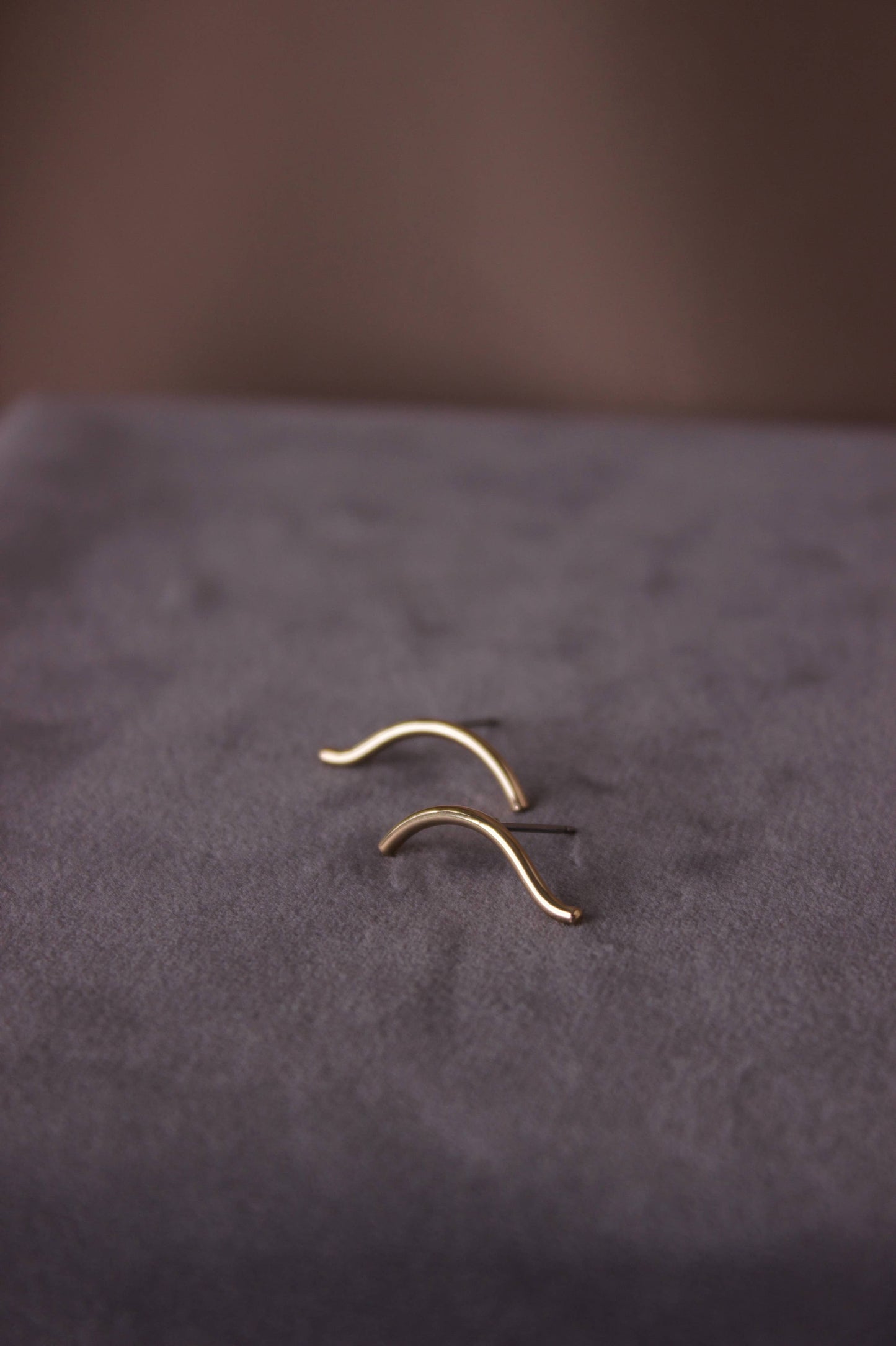 L.Greenwalt Jewelry - Curve Stud Earrings: 14K Gold Fill
