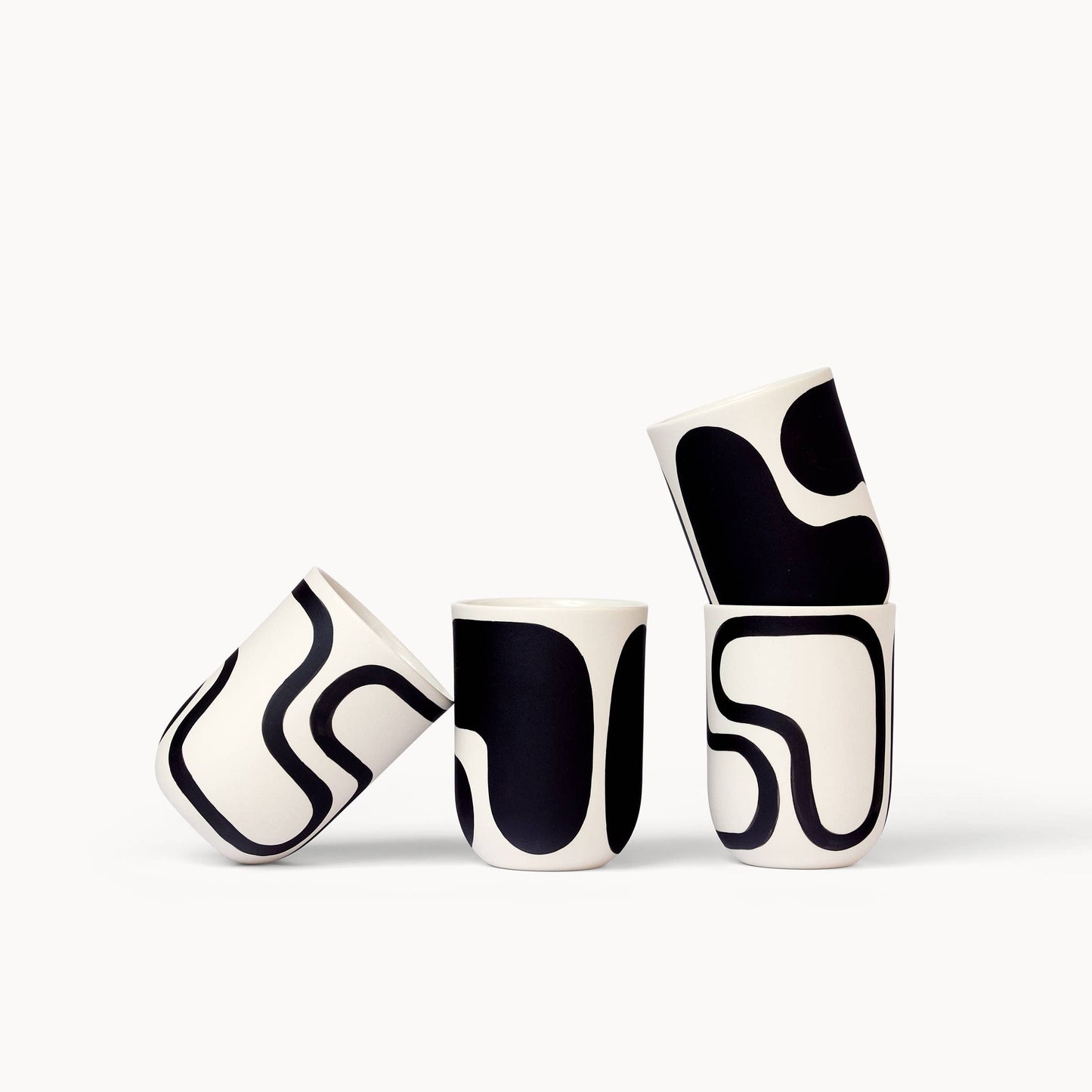 Color Block Coffee Cup - Black