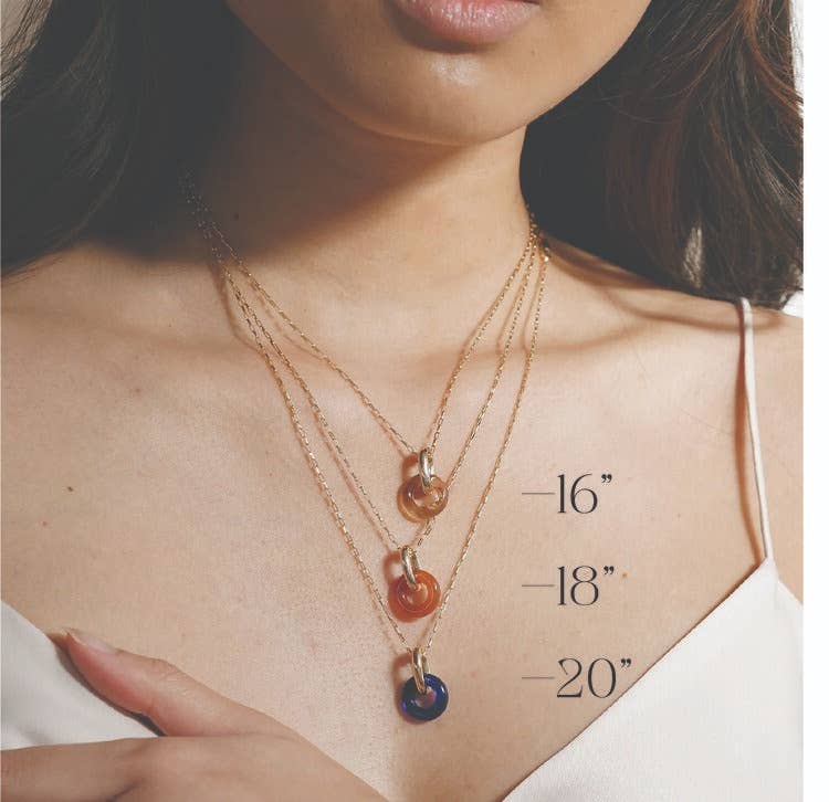 Lindsay Lewis - Anna Necklace - Brick: 16"