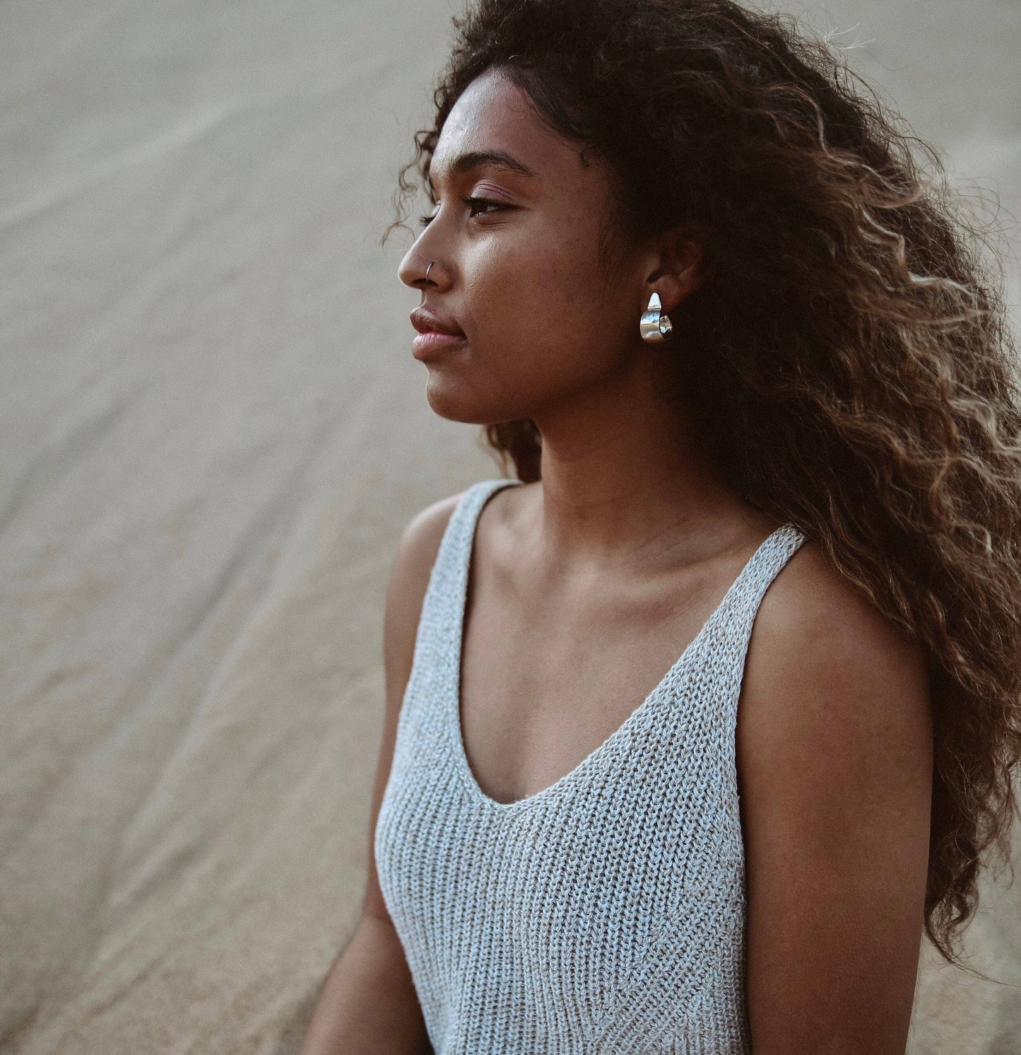 Mountainside Jewelry - Shield Earrings: Gold Vermeil