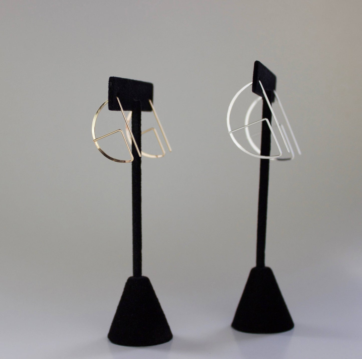 L.Greenwalt Jewelry - Sm. Round Profile Earrings: 925 Sterling Silver