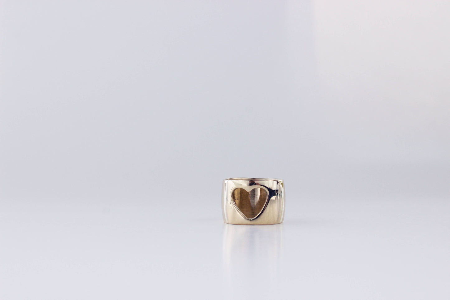 L.Greenwalt Jewelry - Heart Ring: Yellow Bronze / 6