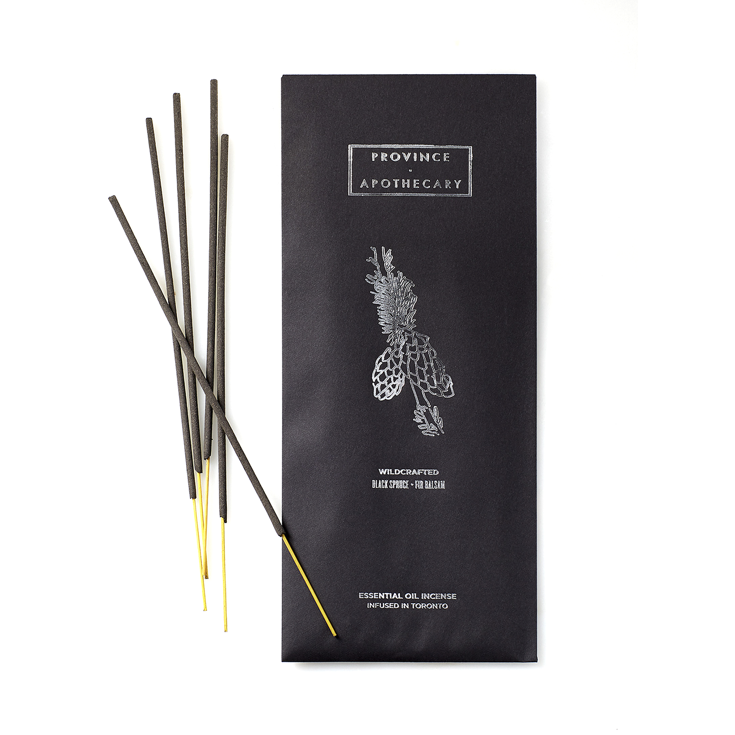 BLACK SPRUCE + FIR BALSAM ESSENTIAL OIL INCENSE