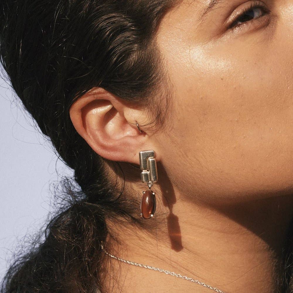 Lindsay Lewis - Belden Earrings - Brown: Gold Plated