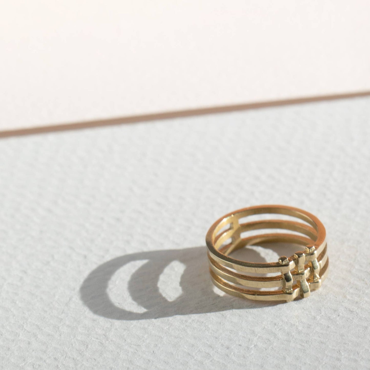 Lindsay Lewis - Crosshatch Ring - Brass