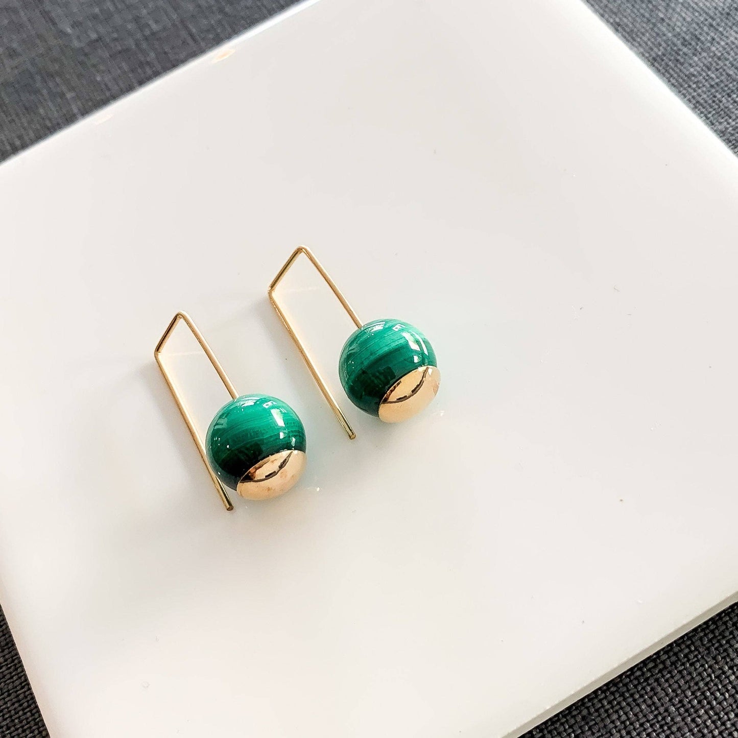Malachite Balance Earrings