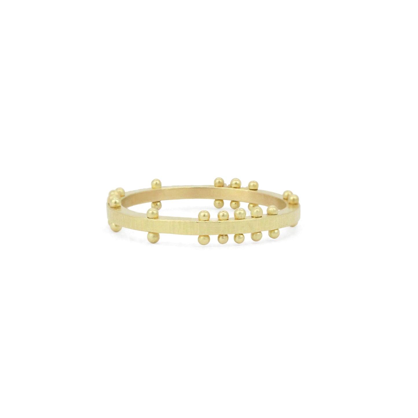 Gold Scattered Dot Stack Ring